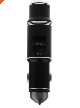 Bluetooth Earphone Mini Car Charger Double USB with Bluetoot