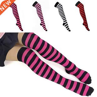 Girls Stripe New Socks Fashion Stockings Casual Thigh High O