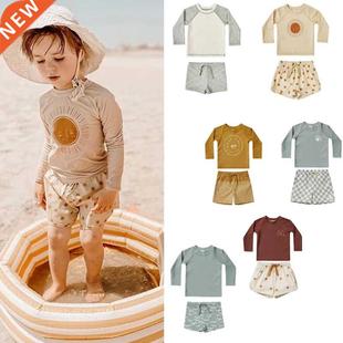 Boys Swimsuits UPF 50+ Brand New Summer Two Piece Children S