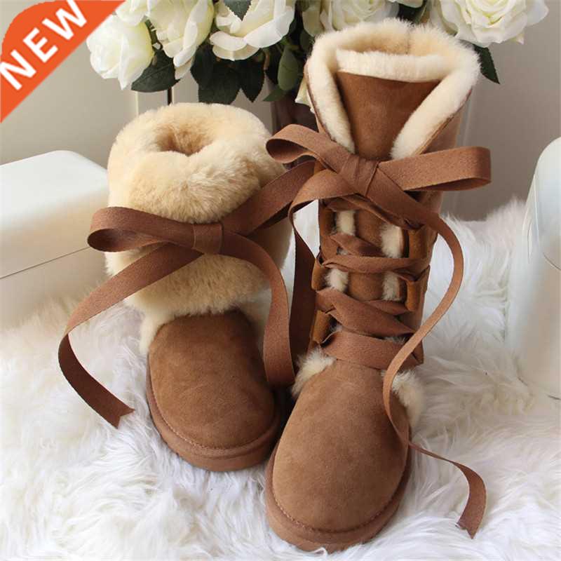 New Arrival 2021 High Snow Boots Genuine Sheepskin Real Fur
