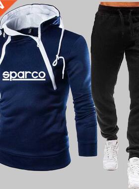 Men's Sparco Print Tracksuits Long Sleeve Double-stranded Zi