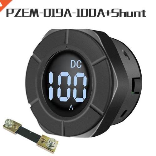 DC Round LCD Digital Ammeter Amp Panel Meter Current Gauge M