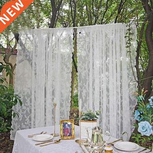 1PC Solid White Lace Window Curtains for Living Room balcony