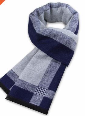 Luxury Brand Men's Winter Plaid Scarf warm women Cashmere sh