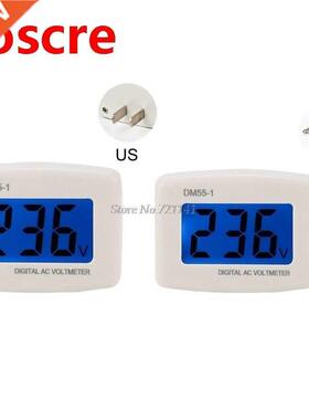 NEW DM55-1 AC 80-00V Voltage Meter Plug Volt Meter LCD Digi