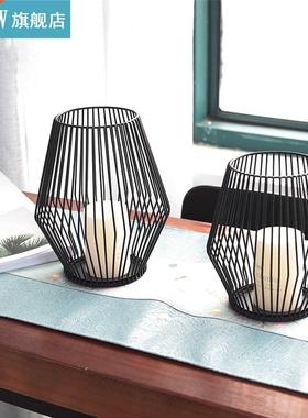 Wire Cage Holder Black Iron Easy To Use Multifunctional Cand