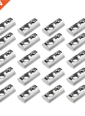 25 Pack 2020 Series M5 T Slot Nuts Roll-In Spring Ball Loade
