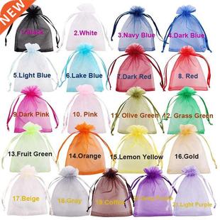 Organza 7x9 Bag Jewelry Bags 13x18CM 10x15 9x12 lot 50Pcs