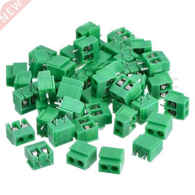 50pcs 2 Pin 5 mm Pinch PCB Mount Screw Terminal Block Connec
