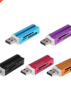 ALLOYSEED USB2.0 Memory Card Reader 4 Card Slots Aluminium