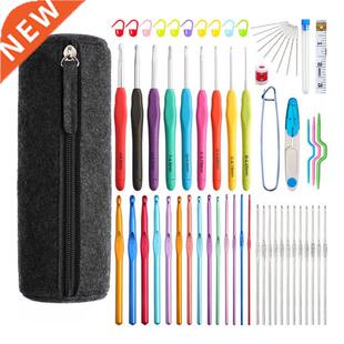 Sweater Crocheting Needles Soft Plastic Handle Aluminum Weav