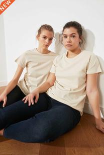 Neck Cotton Knitted Basic Cycling Jersey Single 100 ndyol