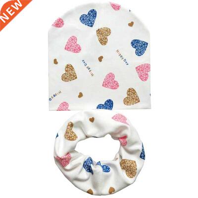 Baby Hat Infant Caps Cotton Scarf Baby Beanies Love Heart Pr