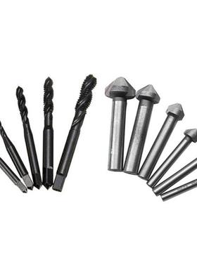 6Pcs Round Shank 3 Flute Chamfer Chamferng End Mll Cutter