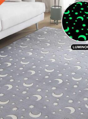 Thick Carpet for Living Room Luminous Plush Rug Children Bed