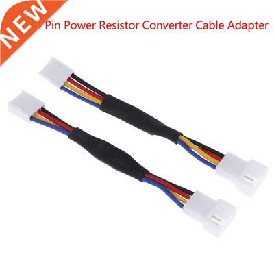 2* 4Pin Fan Noise Reduction Deceleration Line Resistor Cable