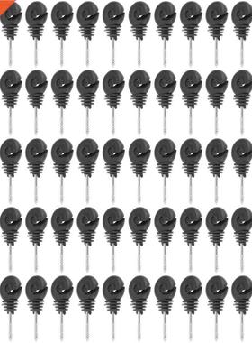 50Pcs Electric Fence Offset Ring Insulator 适用于 Wood Post