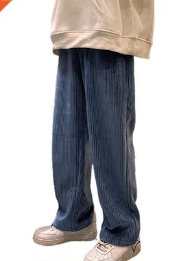 2021 Autumn Casual Pants for Men Tie Leg Solid Color Casual