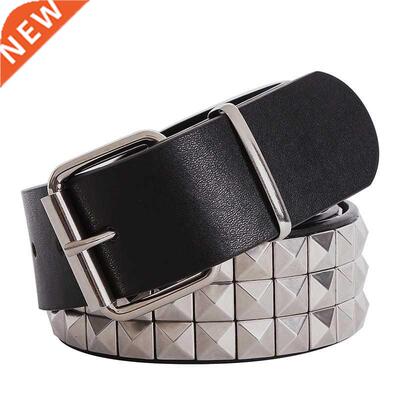 Shiny Pyramid Fashion Rivet Belt Men&Women's Studded Bel