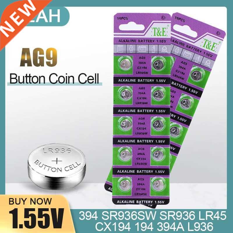 AG9 1.55V Alkaline Battery LR936 394 SR936SW 194 V394 EE6210