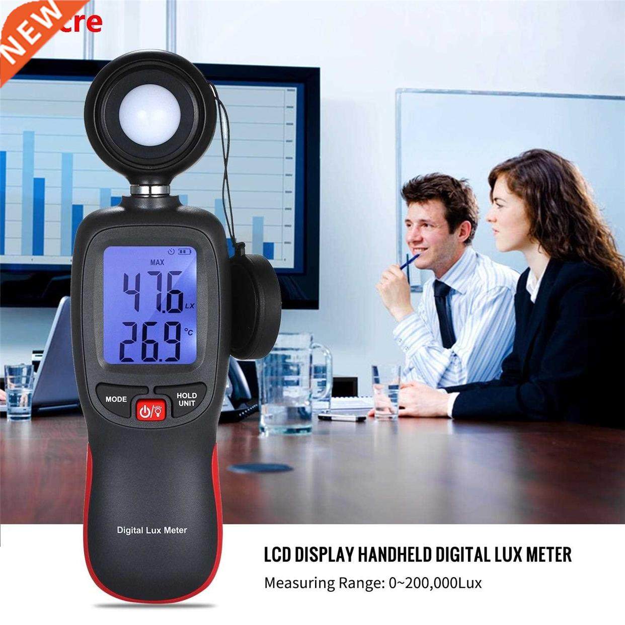 0-200000 Lux Digital Lux Meter LCD Display Handheld Illumino