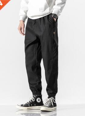 2022 New Summer Retro Tie-foot Men's Overalls ndy Brand Casu