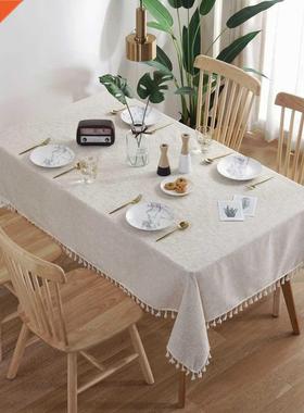 Mantel de Lino Rectangular para Mesa, Cubierta Protectora co