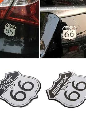 New 1PC 3D Car Emblem Badge Sticker Decal Metal Route 66 适
