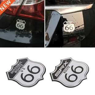 New 1PC 3D Car Emblem Badge Sticker Decal Metal Route 66 适