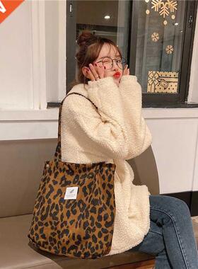 Ladies handbag 2021 corduroy shoulder bag reusable shopping