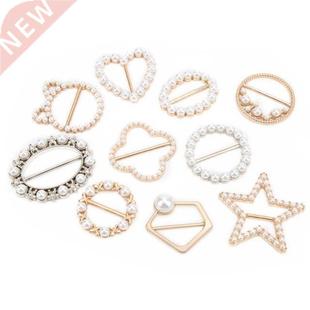 Tie Ring Stylish Pearls Party Buckle for Wom Scarf