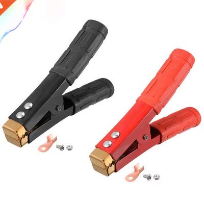 2 Pcs Brass Head Alligator Clip Adapter 600A Test Clamp Half