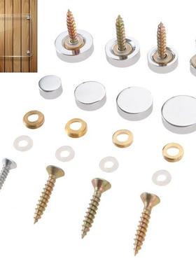 20 Set Copper Decoratve Mrror Fxng Screws Cap Cover Nal