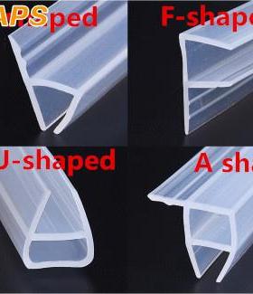 1m 6 8 10 12mm Glass Shower Rubber Seal Silicone Seals Slidi