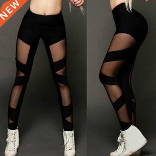 Leggings For Women Jogging Trousers Black Classic Mesh Gothi