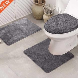 Carpet Set Mat Bath Bathroom Solid Mats Slip pcs Non