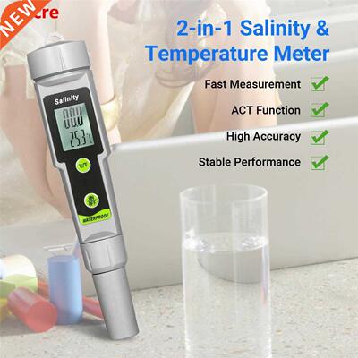 Salinometer Waterproof Salinity Test Pen 2-in-1 Salinity am