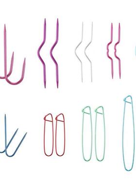 18 Pieces Cable Stitch Holders Aluminum Cable Needles Bent T