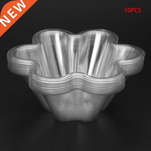 10Pcs Disposable Plastic Transparent Ice Cream Soup Candy Sa