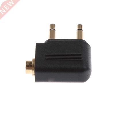 .5mm to 2 x .5mm Gold Plated Airline Airplane Earphone Hea