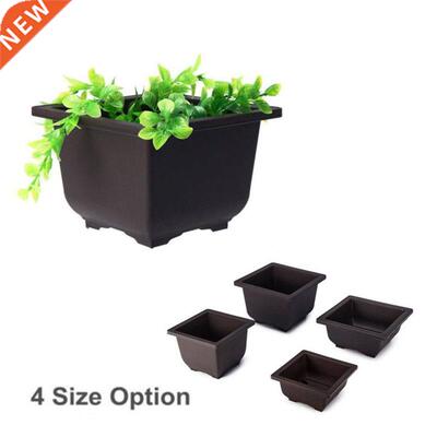 Plastic Flower Pot Nursery Planter Grow Box Balcony Square S