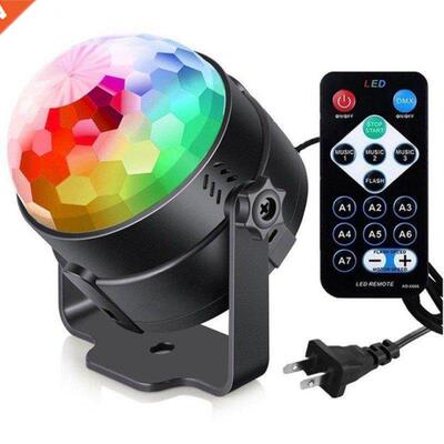 Sound Actvated Rotatng Dsco Ball DJ Party Lghts 3W RGB L