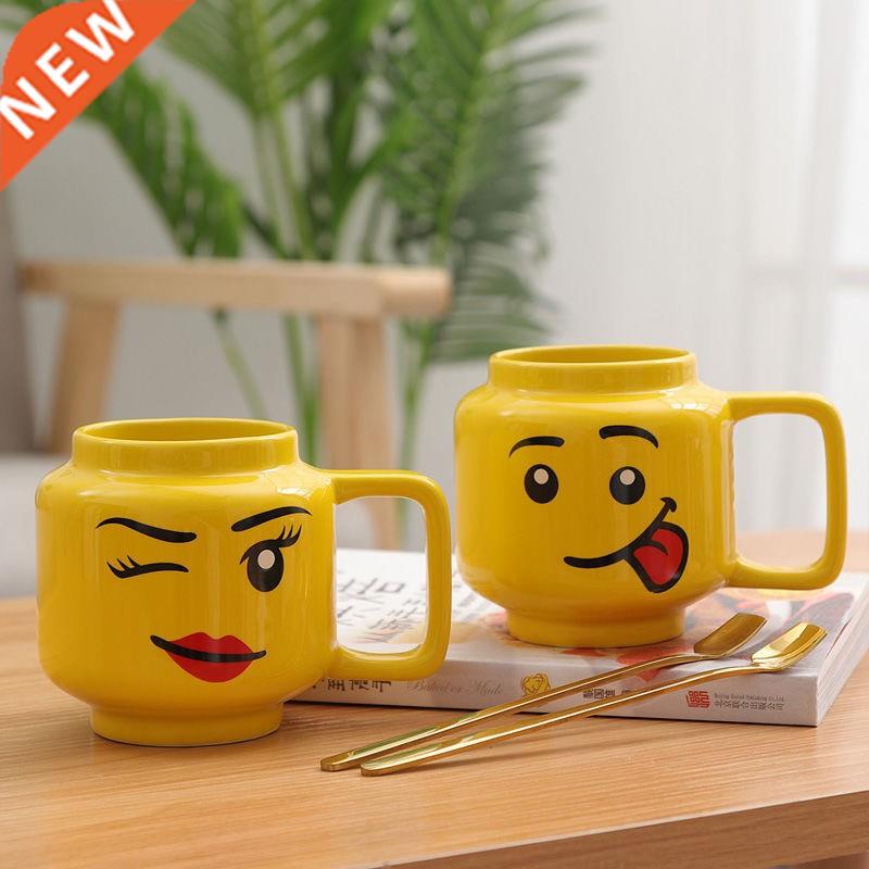 Cartoon Smiling Ceramic Cup Expression Face Cartoon Coffee M