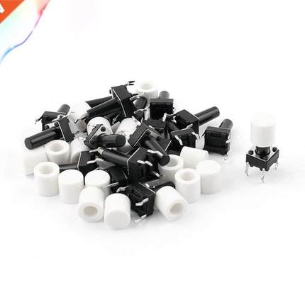 20 Pcs 6x6x12mm PCB Mount Momentary 4 Pn Push Button Tactl