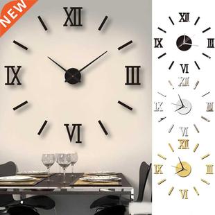 Mirror Effect Clock Sticker Wall Acrylic Clocks