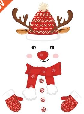 Christmas Theme Fridge Sticker Wall Decal Home Hotel Holiday