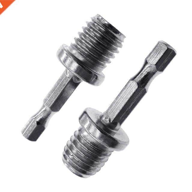 2 Pcs/Set Hexagon Drill Chuck Connecting Rod Adapter 1/4 M14