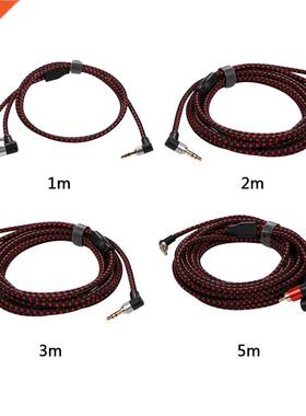 1M/2M 90 Degree 3.5mm Male to 2 RCA Male Cable Right Angle A