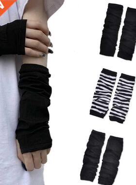Unisex Long Fingerless Gloves Anime Cosplay Gloves Gothic Gl