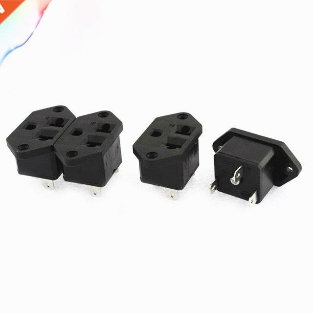 10pcs AC 125V/250V 6A 3 Termnals Female Power Socket for EU